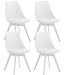 4er Set Stuhl Linares Kunststoff weiß