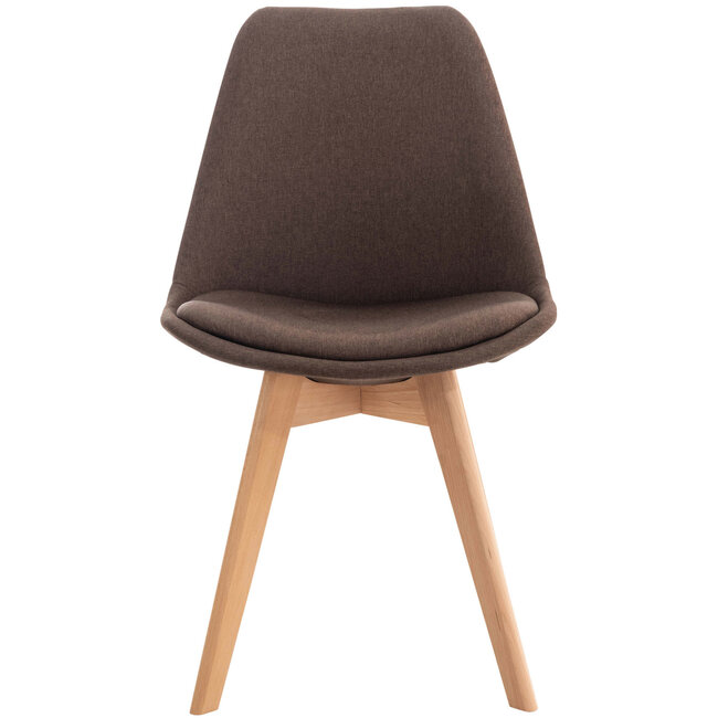 4er Set Stuhl Linares Stoff braun