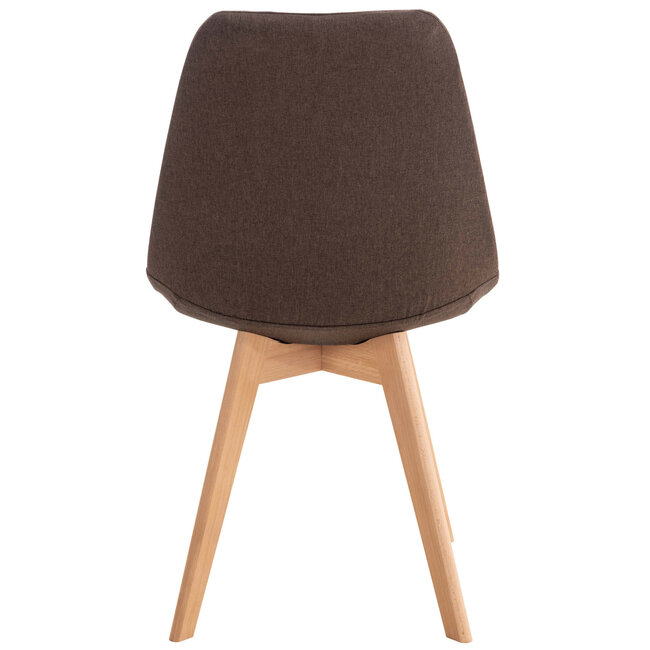 4er Set Stuhl Linares Stoff braun