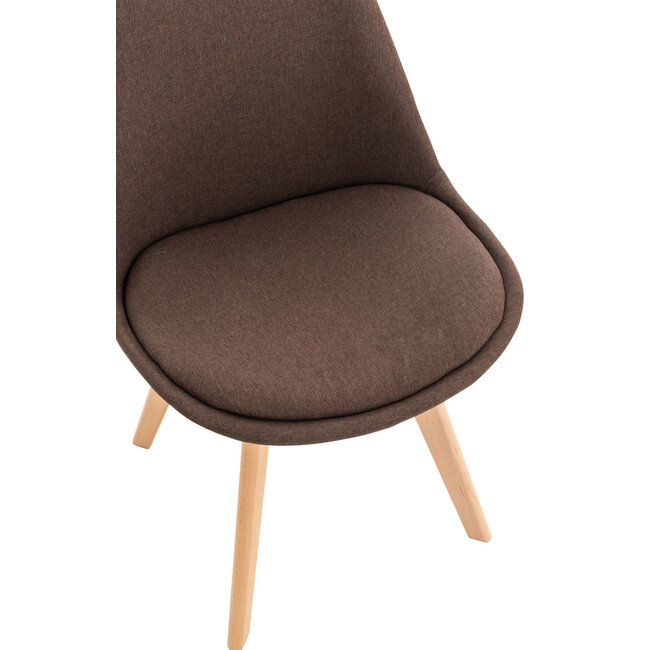 4er Set Stuhl Linares Stoff braun