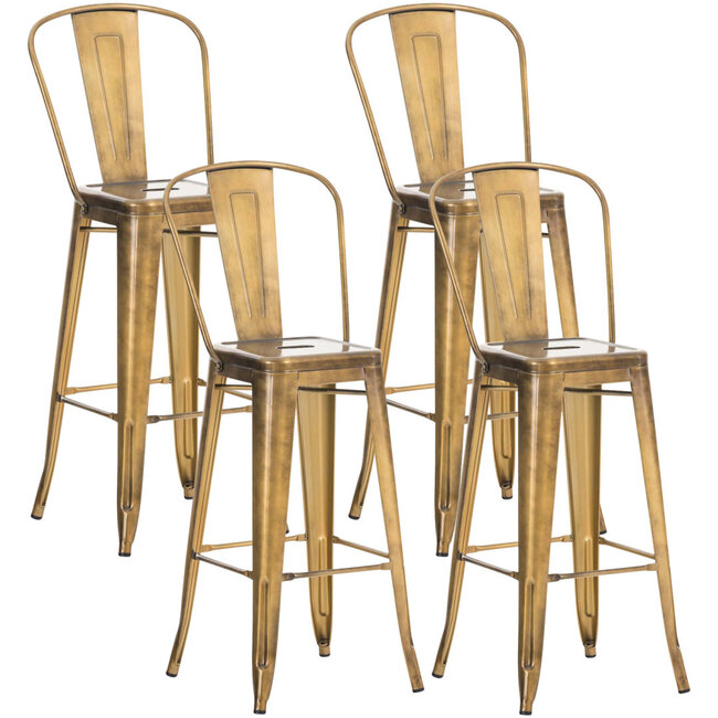 4er Set Barhocker Lillo gold