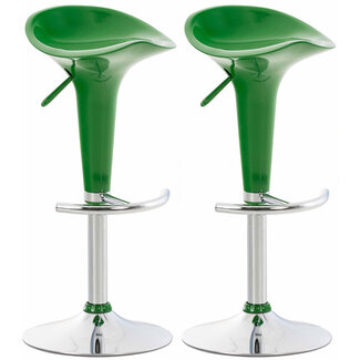 CLP 2er Set Barhocker Saddle Kunststoff grün