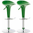 CLP 2er Set Barhocker Saddle Kunststoff grün