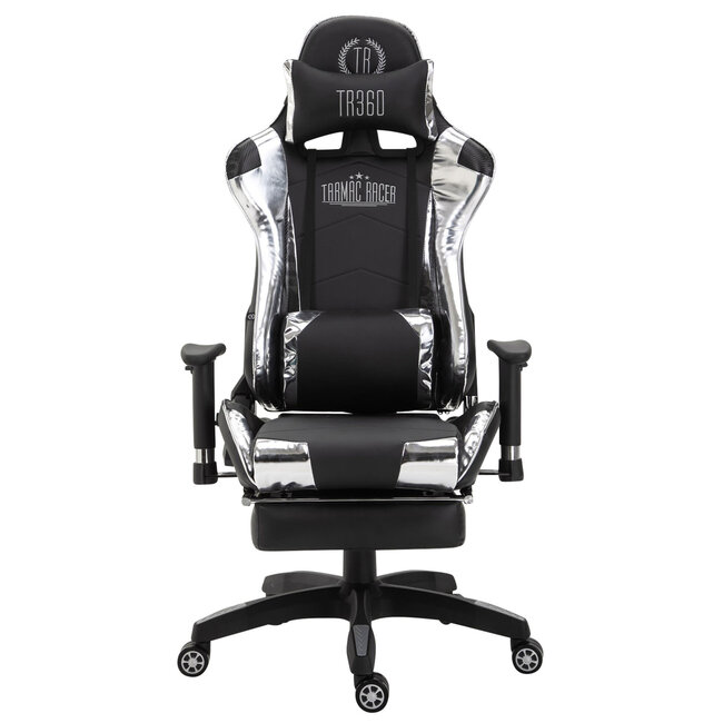 Racing Bürostuhl Turbo mit Fußablage glanz