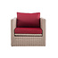 CLP Sessel Tibera Rattan Kissen rubinrot / Rattan sand