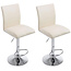 2er Set Barhocker Köln Kunstleder creme