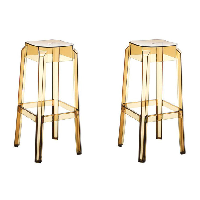 2er Set Barhocker Fox, transparent