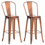 CLP 2er Set Barhocker Lillo kupfer