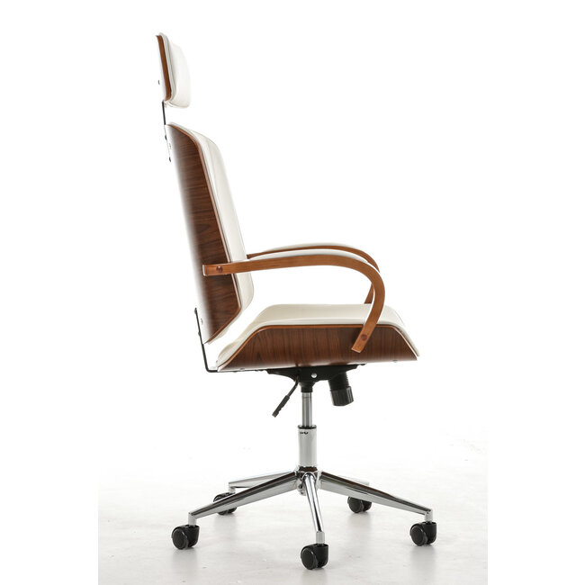 Bürostuhl Dayton Weiß/Braun