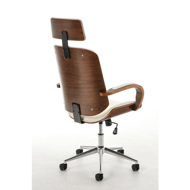 Bürostuhl Dayton Weiß/Braun