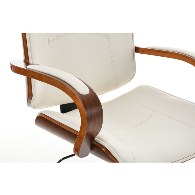 Bürostuhl Dayton Weiß/Braun