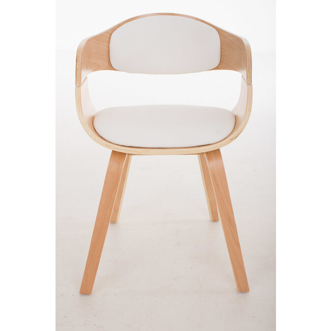Besucherstuhl Kingston Weiß/Creme