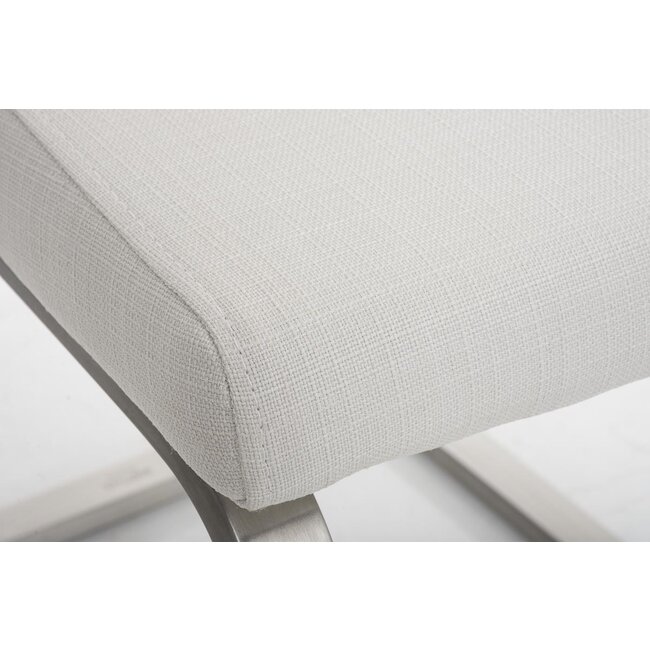 Esszimmerstuhl Belfort Stoff weiß