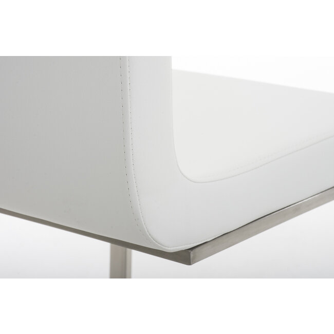 Esszimmerstuhl Belfort Kunstleder weiß