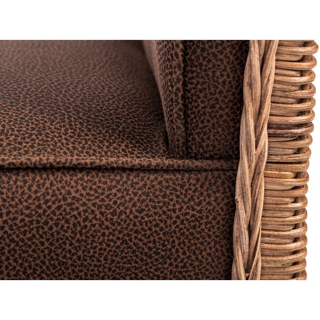 6 Stück Set Esszimmer Rattan braun