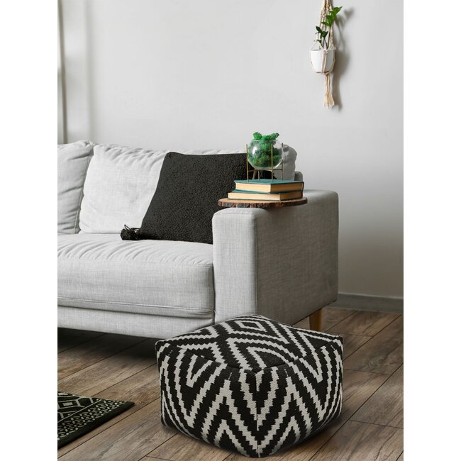 Fußhocker Sitzhocker schwarz