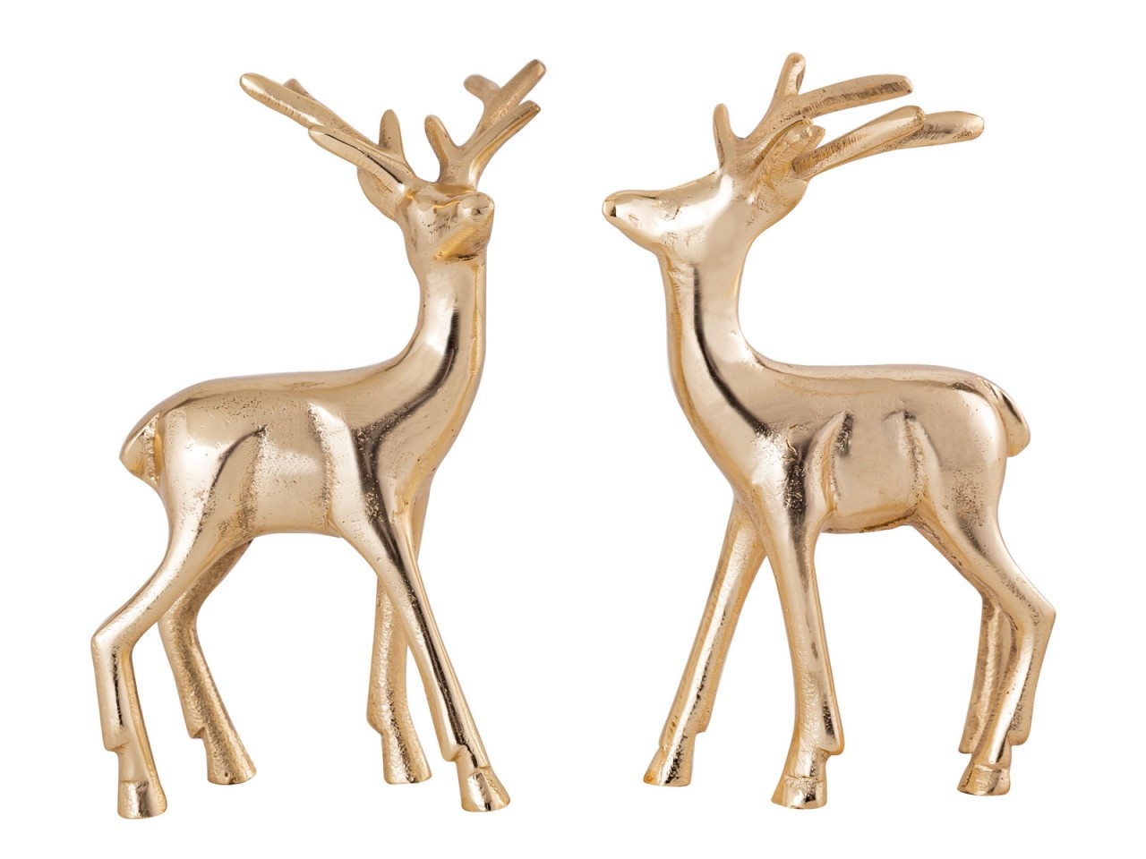 Deko Figur Hirsch - Hedistone Tierfigur Metall Weihnachtsd Set 2er