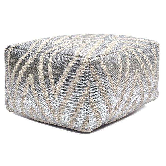 Sitzhocker Pouf silber