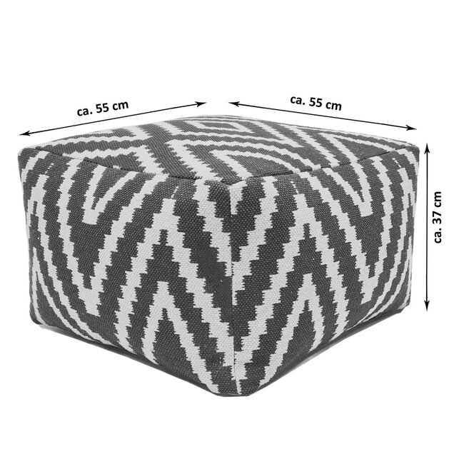 Sitzhocker Pouf silber