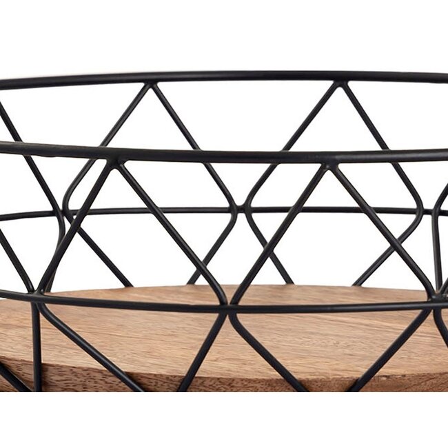 Obstkorb Brotkorb rund schwarz