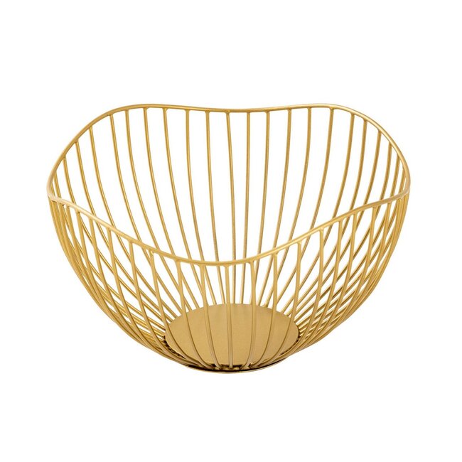 2 Stück Set Obstschale Metall  gold