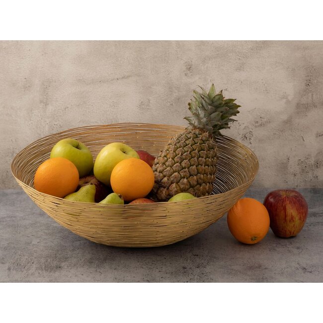 Obstschale - Brotkorb rund gold