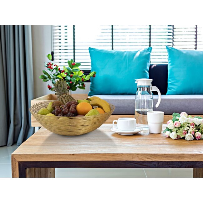 Obstschale - Brotkorb rund gold