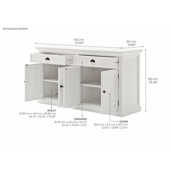 Halifax Sideboard – Klassischer Bauernhaus-Charme für Ihr Zuhause