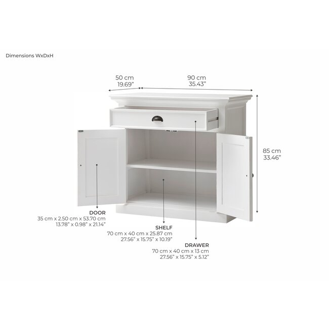Halifax Buffet Small – Klassischer Landhaus-Charme im Kompaktformat