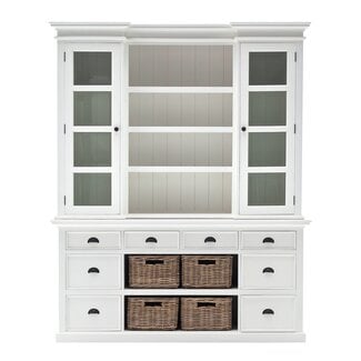 NovaSolo Bibliothek Vitrine mit Korb Set und Glaseinsatz