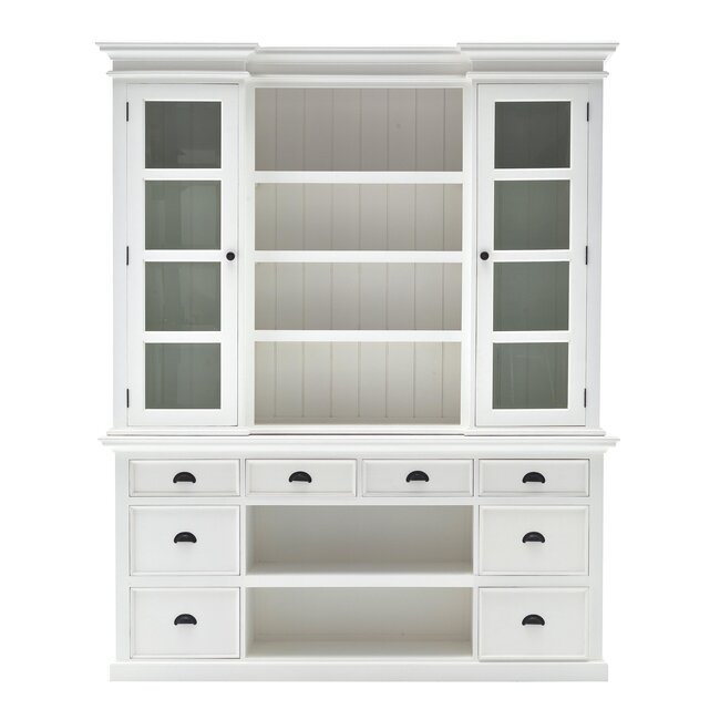 Bibliothek Vitrine mit Korb Set und Glaseinsatz