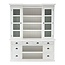 Bibliothek Vitrine mit Korb Set und Glaseinsatz