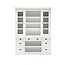 Bibliothek Vitrine mit Korb Set und Glaseinsatz