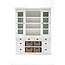 Bibliothek Vitrine mit Korb Set und Glaseinsatz