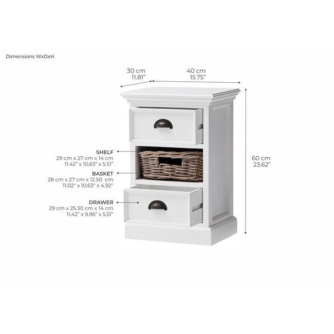 Nachttisch Halifax – Landhaus-Charme für Ihr Schlafzimmer