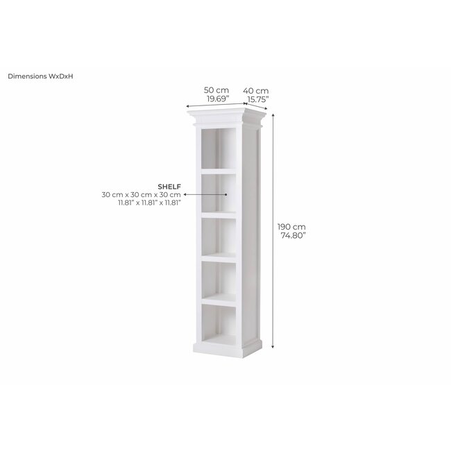 Bücherregal Halifax – Elegante Säulenform
