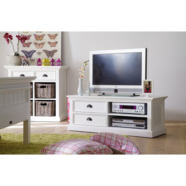 TV-Bank Halifax 120 cm – Kompakter Medien-Stil im Landhaus-Look