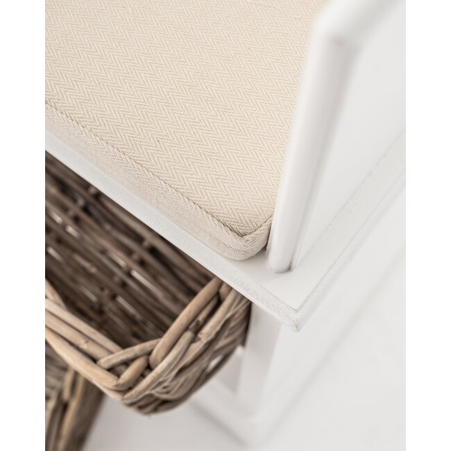 Kleiderständer mit Sitzbank & Korb-Set