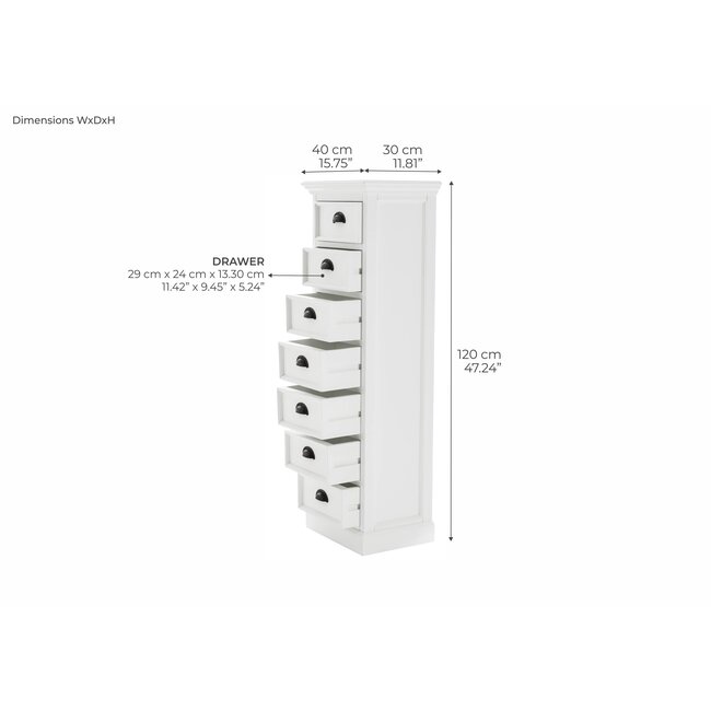 Lagerturm Halifax – Elegantes Organisationswunder mit 7 Schubladen