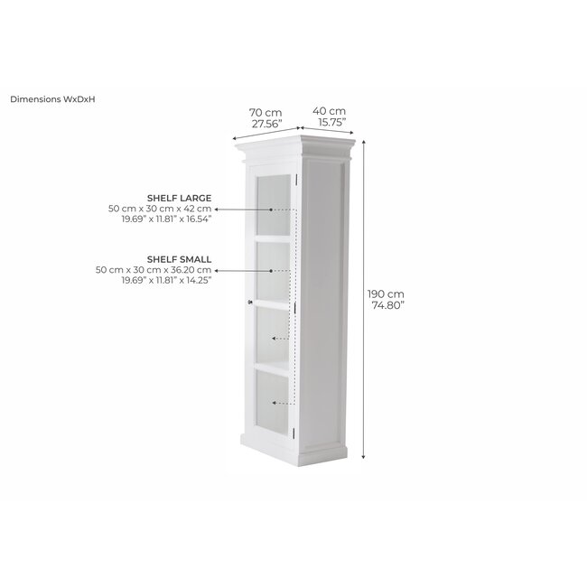 Glasvitrine Halifax 190 cm – Edle Präsentation