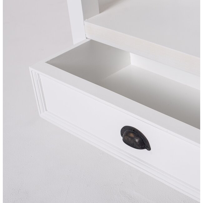 Bücherregal mit 1 Schublade weiß