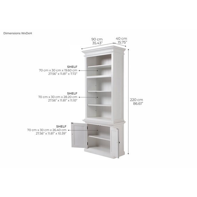 Single-Bay Hutch Kabinett weiß