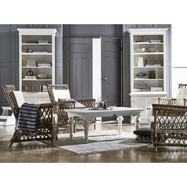 Single-Bay Hutch Kabinett weiß