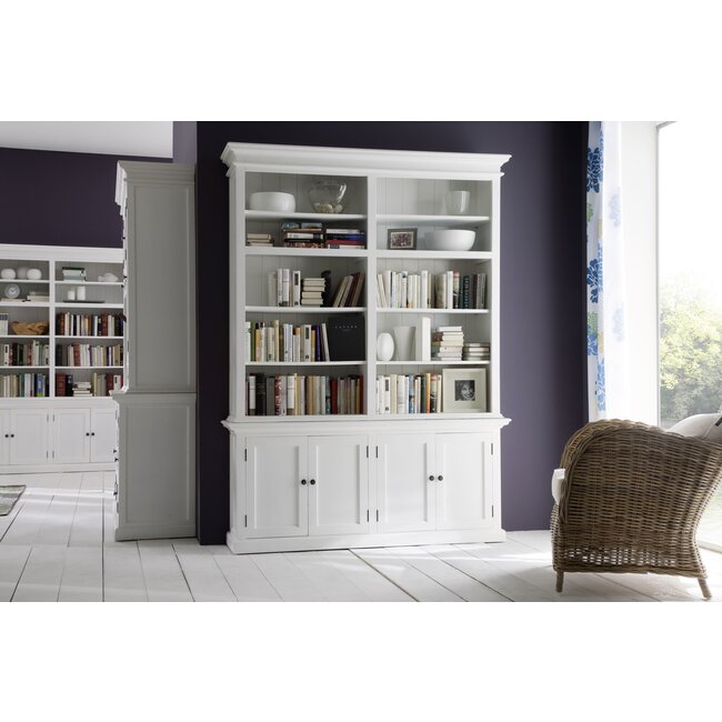 Double-Bay Hutch Kabinett weiß