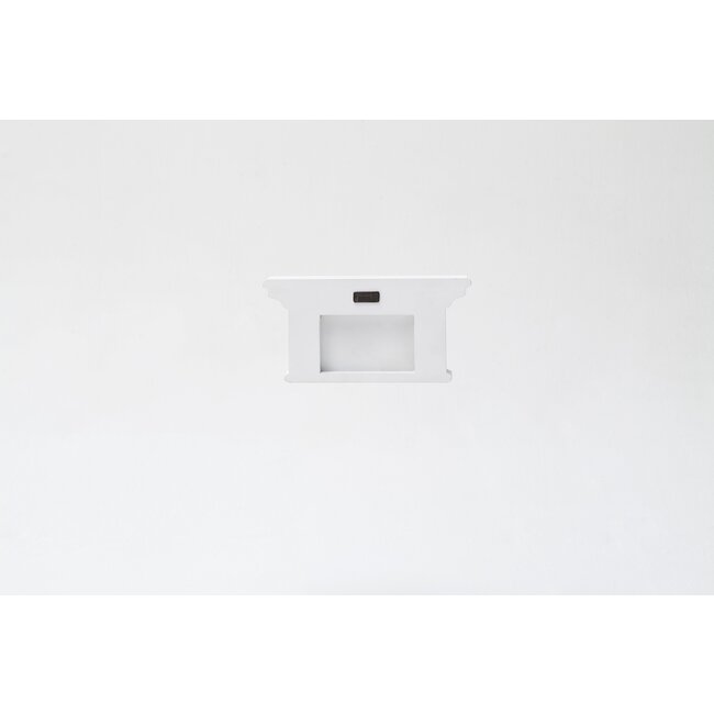 2 Haken Wandgarderobe weiß