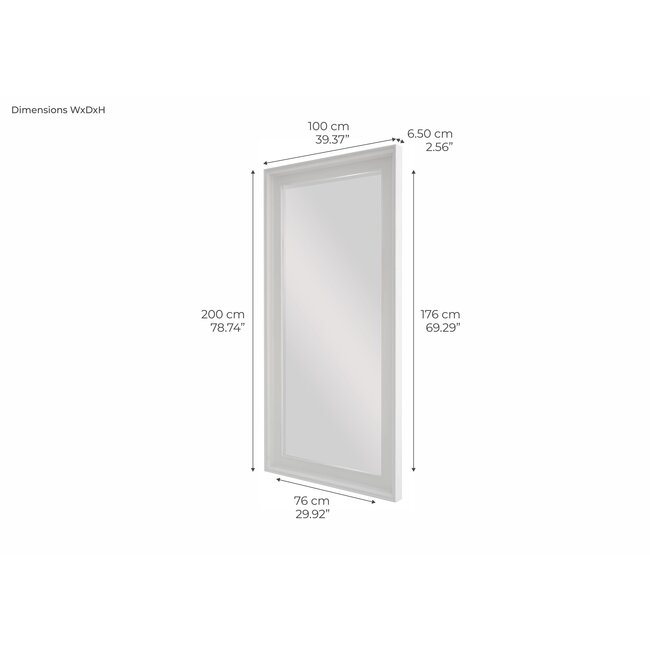 Grand-Spiegel 200 cm weiß