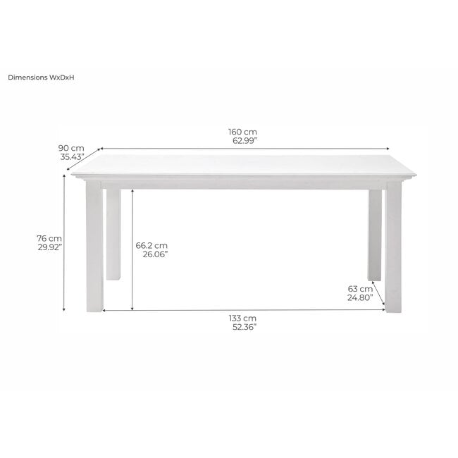Esstisch weiß 160 cm