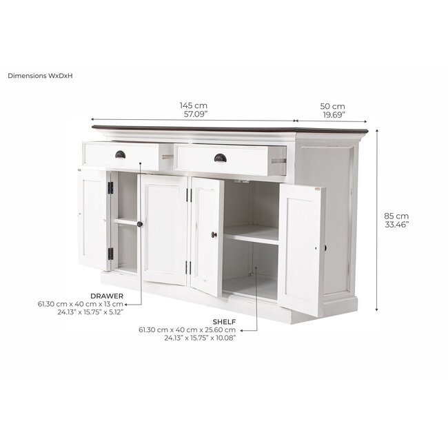 Klassisches Buffet weiß