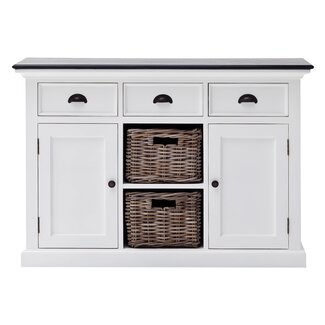 NovaSolo Sideboard Halifax Contrast – Struktur und Stil mit Rattan-Akzenten