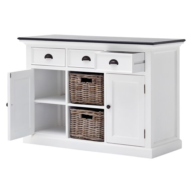 Sideboard Halifax Contrast – Struktur und Stil mit Rattan-Akzenten